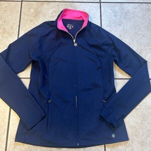 Lily Pulitzer Luxletics zip up jacket in navy size large
